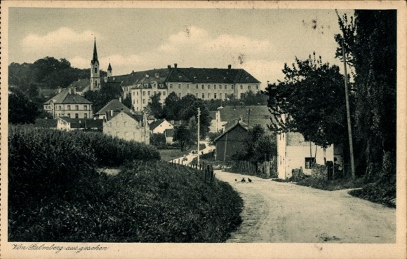 Postcard Zangberg in Upper Bavaria, Educational Institute St. Joseph of the Salesian Sisters, seen from Palmberg