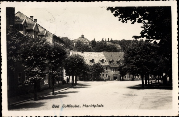 Ak Bad Gottleuba Berggiesshübel in Saksen, marktplein