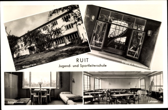 Ak Ruit Ostfildern Baden Württemberg, Jugend- und Sportleiterschule, Wiesenhaus