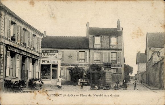 Ak Mennecy Essonne, marktplein