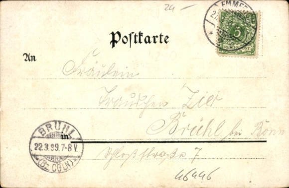 Chromo-Litho Emmerich am Niederrhein, general view, hotel