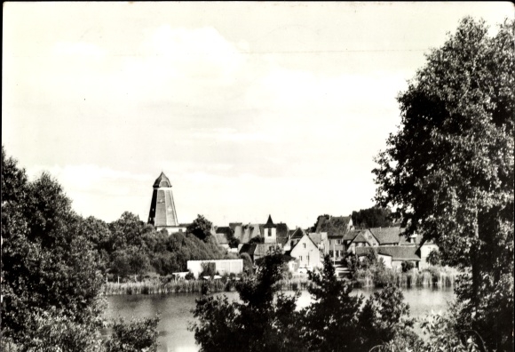 Postcard Röbel an der Müritz, at the Mönchteich