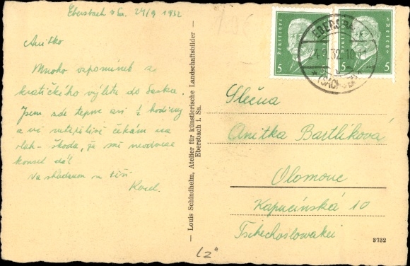 Postcard Ebersbach in Saxony Oberlausitz, portal from the district hospital