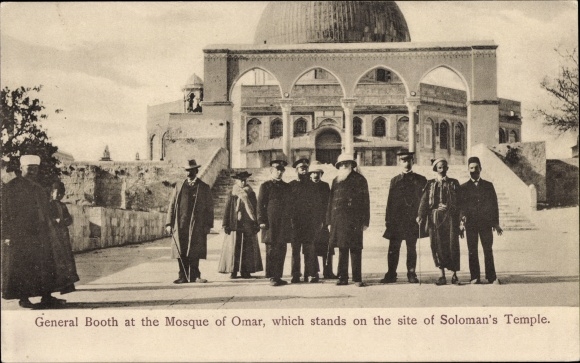 Postcard Jerusalem Israel, Stand General in the Omar Mosque, Salvation Army