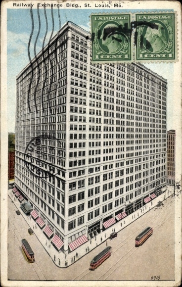 Ak Saint Louis Missouri USA, Railway Exchange Building