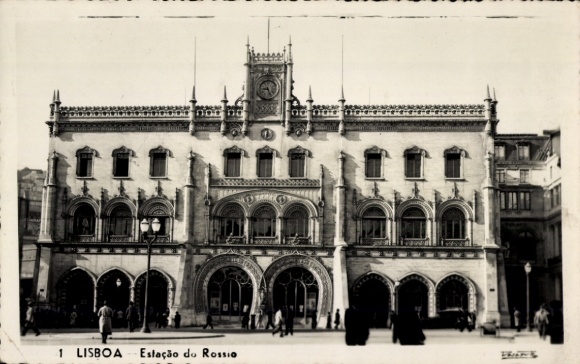 Postcard Lisboa Lisbon Portugal, Estação du Rossio