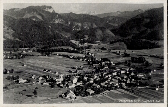 Ak Unterwössen in Opper-Beieren, luchtfoto