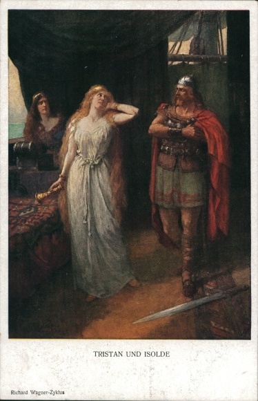 Ak Tristan en Isolde, Richard Wagner, operascène