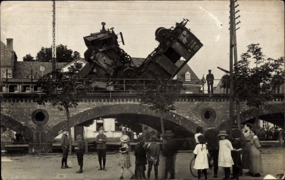 KP fotograficzna Vallendar nad Renem, wypadek kolejowy 1913, dzieci