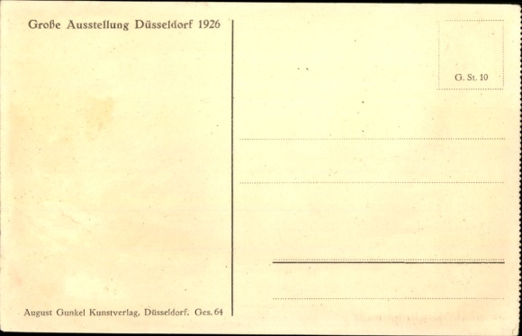 Ansichtkaart Düsseldorf am Rhein, Gesolei bij nacht, 1926
