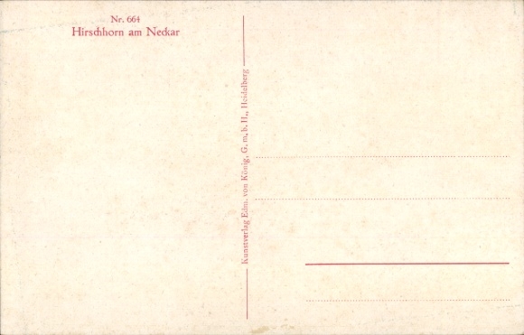 Artist Postcard Hoffmann H., Hirschhorn am Neckar, general view