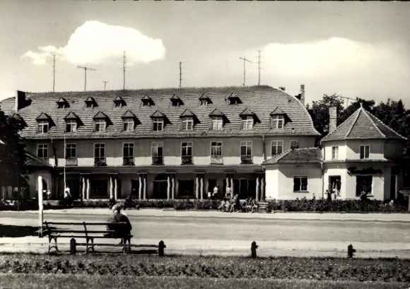 Postcard Pieskow Bad Saarow in der Mark, train station