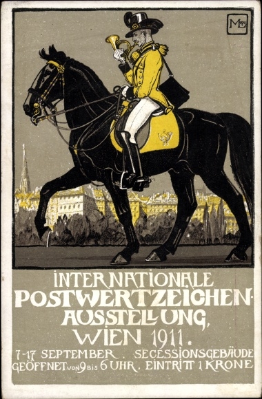 Kunstenaarskaart Wenen, internationale postzegeltentoonstelling 1911