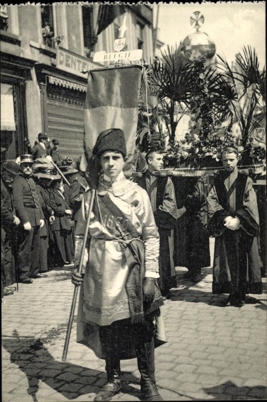 Postcard Brügge Bruges Flanders West Flanders, Procession of the Holy Blood
