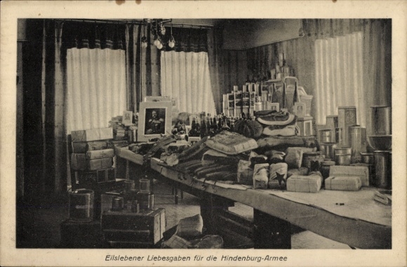 Postcard Eilsleben in Saxony Anhalt, Love Gifts for the Hindenburg Army