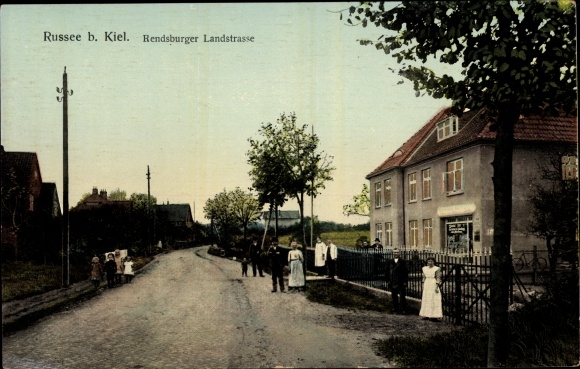 Luminous window Postcard Russee Kiel, Rendsburger Landstraße