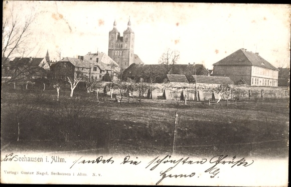 Ak Seehausen in der Altmark, Teilansicht