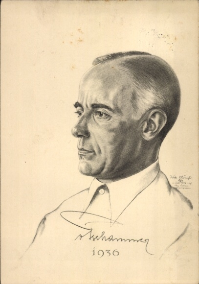 Artysta KP Reichssportführer Hans von Tschammer und Osten, Portret, Niemiecki prezydent olimpijski