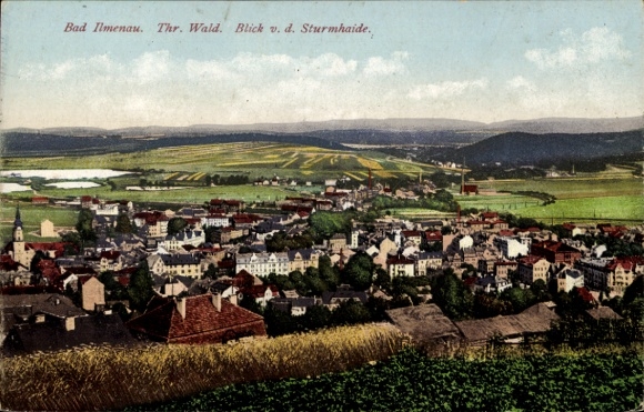 Ak Ilmenau in Thüringen, Stadtansicht, Thüringer Wald, Blick von der Sturmhaide