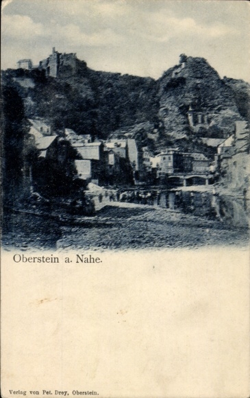 Postcard Oberstein an der Nahe, partial view