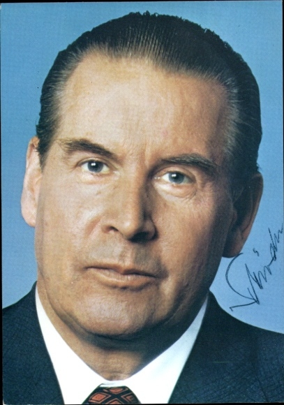 Ak Dr. Gerhard Schröder, Aussenminister, Autogramm