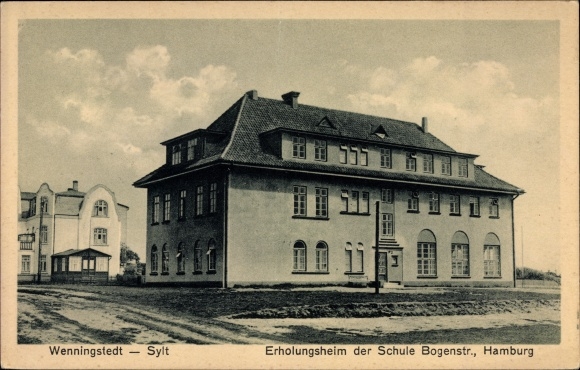 Postcard Wenningstedt Braderup in North Friesland, convalescent home of the Bogenstraße school in Hamburg