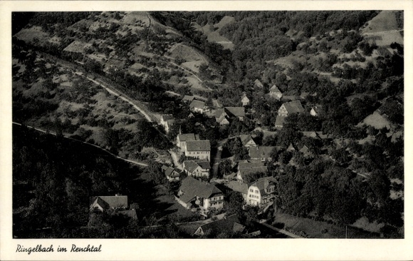 Ak Ringelbach Oberkirch im Renchtal Baden, Fliegeraufnahme