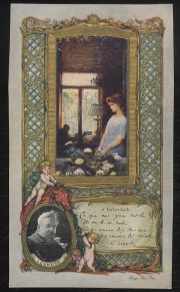 Merchant picture advertising card Lefevre-Utile Lu Art Nouveau, C. Leandre
