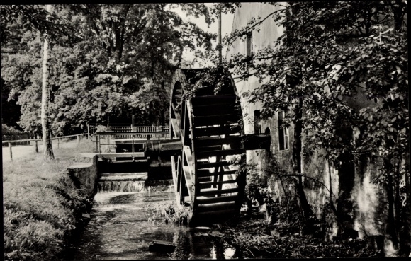 Postcard Ruhland in Oberlausitz, Old Mill in Goethestrasse