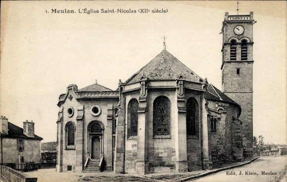 Ak Meulan Yvelines, Kirche St Nicolas