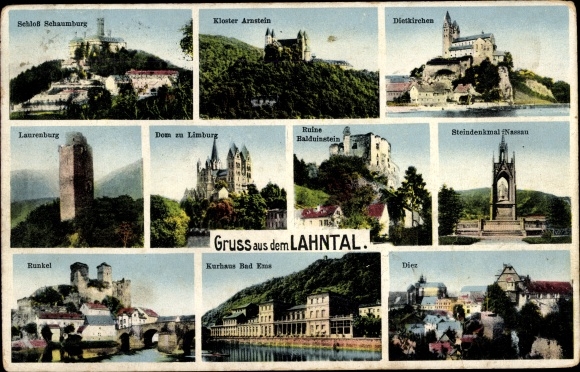 PC Balduinstein an der Lahn, Schaumburg Castle, Arnstein Monastery, Dietkirchen, Laurenburg, Diez