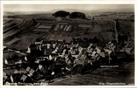 KP Oberweißenbrunn Bischofsheim an der Rhön, zdjęcie lotnicze, Gasthaus zum Lamm