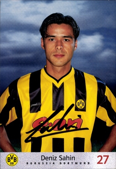 Autograph card footballer Deniz Sahin, BVB 09, Borrussia Dortmund, autograph