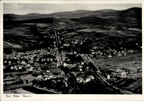 Postcard Bad Soden am Taunus Hessen, aerial photograph