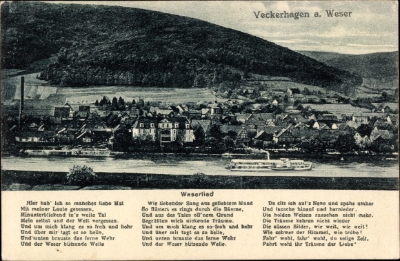 PC Veckerhagen Reinhardshagen Weser, general view, Weser song
