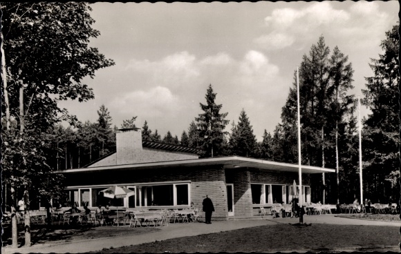 Postcard Pfungstadt, motorway rest house Pfungstadt West