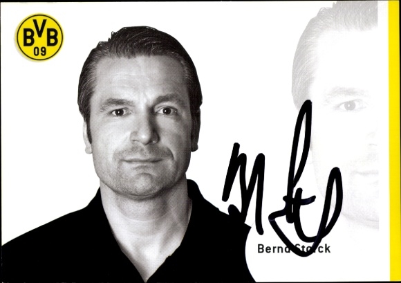 Autograph card Co-Trainer Bernd Storck, BVB 09 Borussia Dortmund, autograph