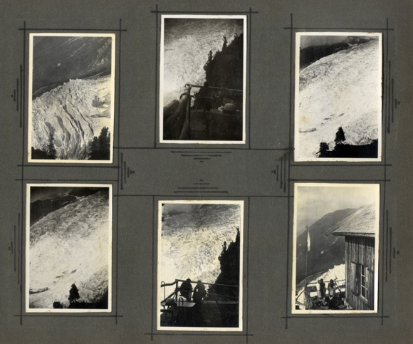 Photo album alpinism, mountaineers, glaciers, snow