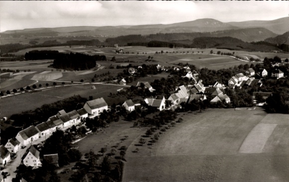 Postcard Bachheim Löffingen in the Black Forest, village from the bird's eye view