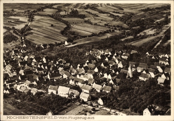 Ak Kochersteinsfeld Hardthausen am Kocher, Luftaufnahme
