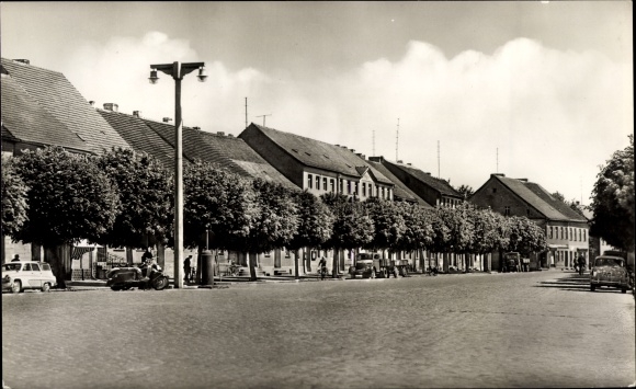 PC Sonnewalde in the Elbe Elster district, market square, street view