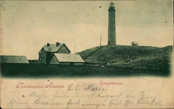Ak Insel Amrum Nordfriesland, Leuchtturm