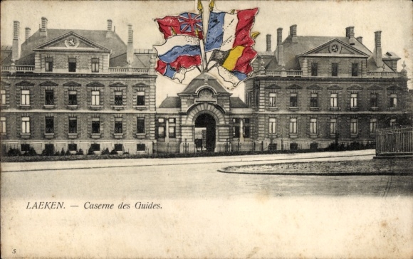 Postcard Laeken Brussels Brussels, Guides Barracks