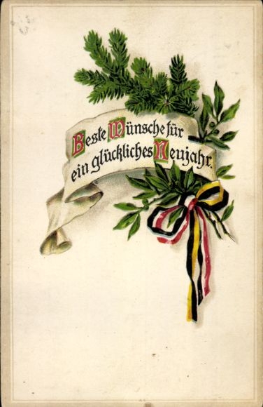 Ak Glückwunsch Neujahr, Tannenzweig
