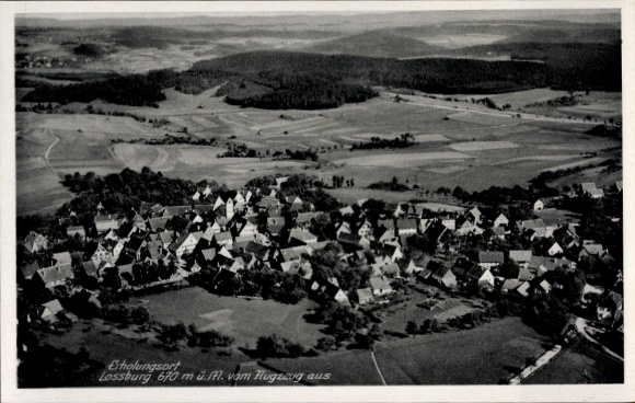 Ak Loßburg im Schwarzwald, Fliegeraufnahme