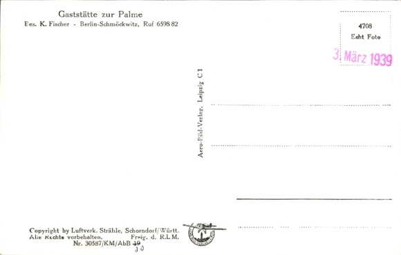 Postcard Berlin Köpenick Schmöckwitz, aerial photograph