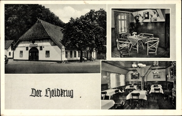Postcard Kirchlinteln in Lower Saxony, the Heidkrug, owner Wilh. Eggers, interior view