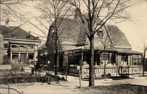 Postcard Berlin Neukölln Britz, District Hospital, Pavilion for Typhoid Patients