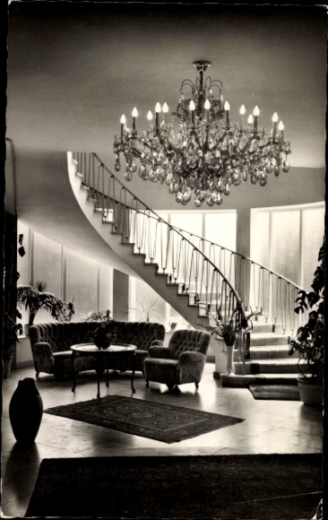 Postcard Bad Driburg in Westphalia, Althaus Parkhotel, interior view