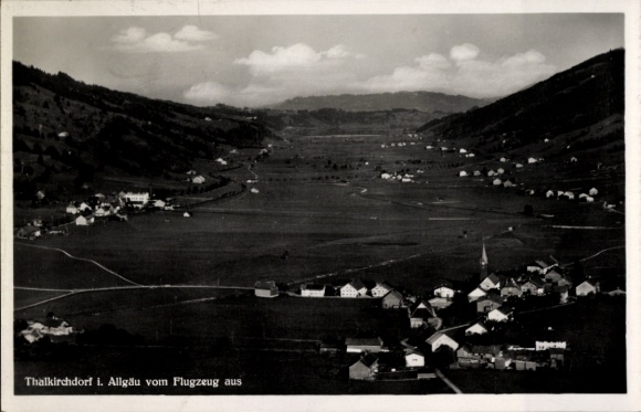 Postcard Thalkirchdorf Oberstaufen in Allgäu, aerial photograph